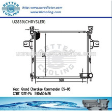 Aluminiumheizkörper für CHRYSLER Grand Cherokee Commander 05-08 Hersteller Heißer Verkauf